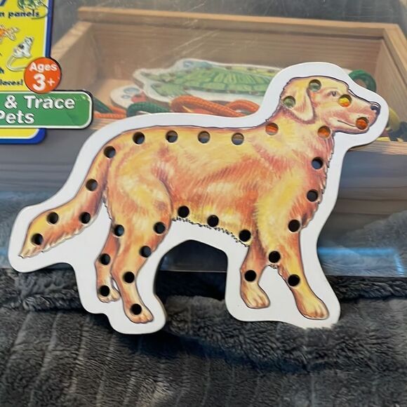 Melissa and Doug Pet Lace Trace Set 7 Wooden Boards - Picture 7 of 15